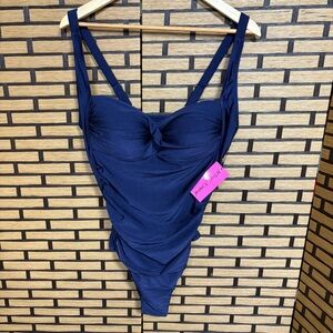 Betsy Johnson Navy One Piece Swimsuit Size 1X‎